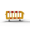 Crowd barrier | made of plastic | fence element yellow | film RA1/A | red / white